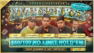 Jungleman Plays HIGH STAKES $50/100/200 w/ Andy, Mariano, Pepe, DJ Washburn & Mars