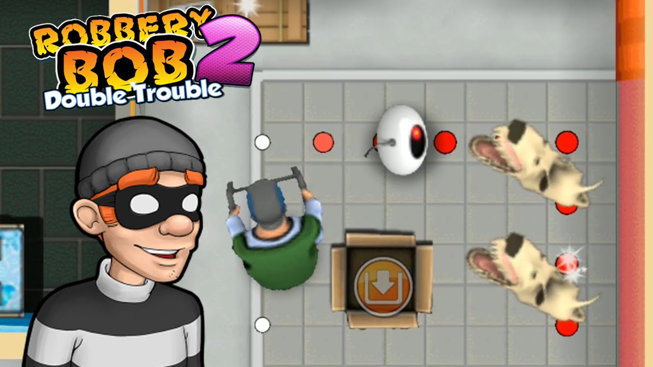 Robbery Bob 2 Game  - OLD GUY Costume Gameplay Using 100 Angry Dog - part 8