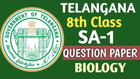 8th Class SA-1  BIOLOGY | QUESTION PAPER| YAHEE PAPER HI