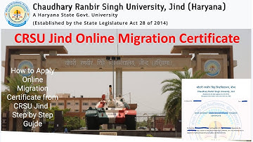 How to Apply Online Migration Certificate from CRSU Jind | Step by Step Guide