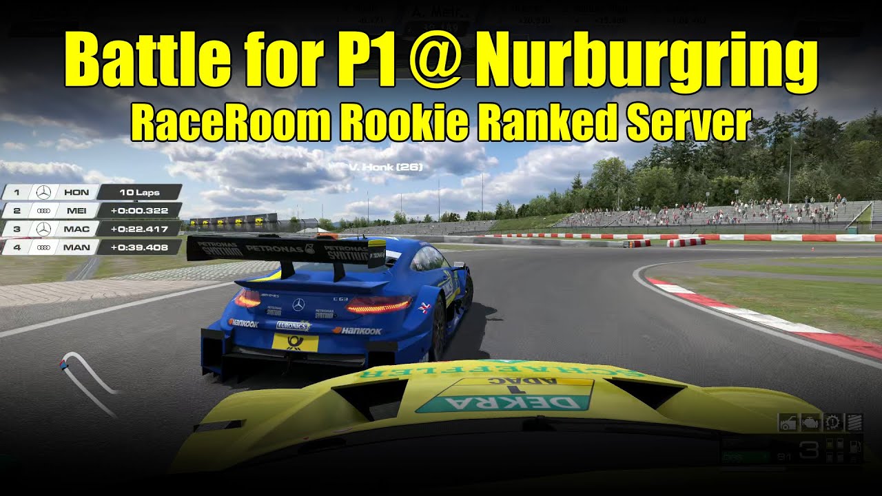 DTM | Battle for P1 @ Nurburgring (Short) | 15 min. Race | RaceRoom (Rookie Ranked Server)