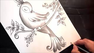 How to draw a parrot easily |Pencil sketch| Draw and Shade with me| LockDownSeries| DrawWithMe| No:3