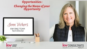 Changing Opportunity Name to Address