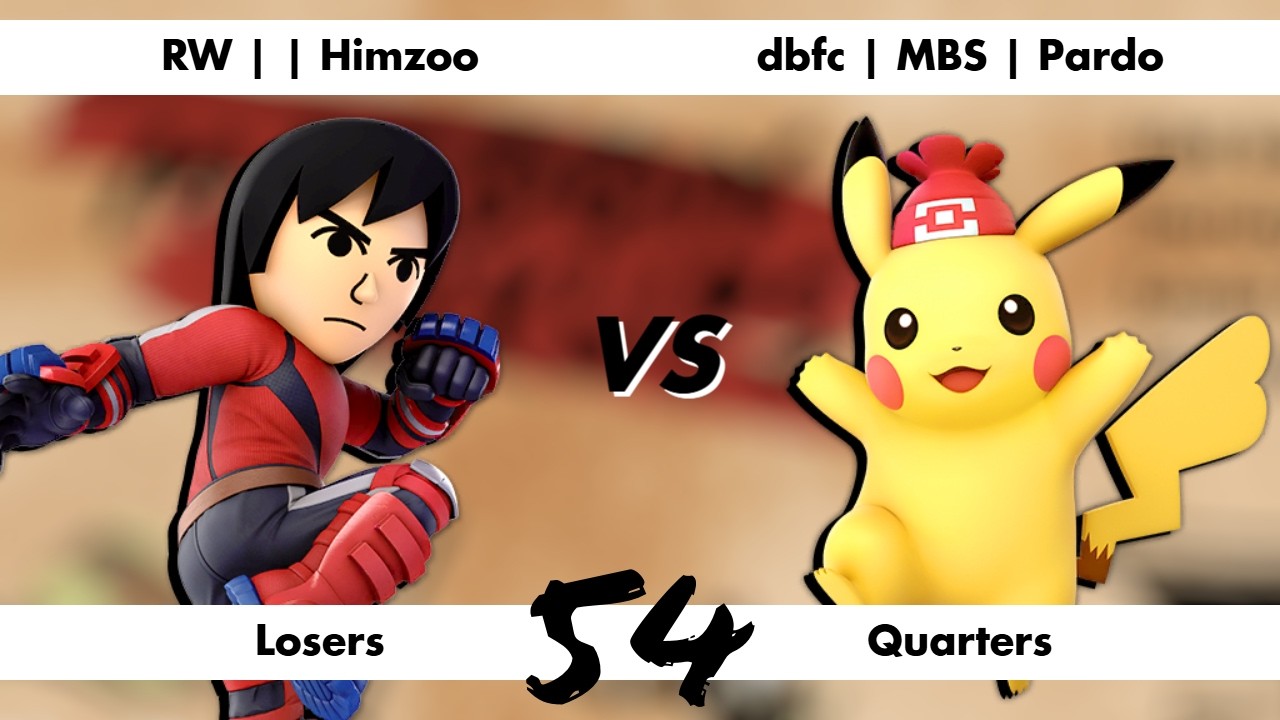 Maroon Mixups #54 - Himzoo (Mii Brawler) Vs. Pardo (Pikachu) - Losers Quarters