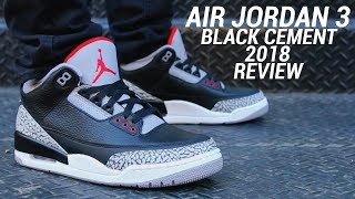 jordan three black cement