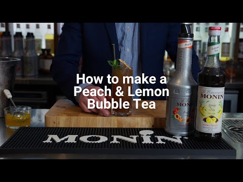 How To Make A Peach & Lemon Bubble Tea with MONIN