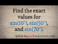 Exact Value Video Quiz