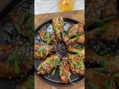 Очень вкусные крылышки в необычном соусе 🥰 #крылышки #рецепт #рецептыкурицы #рецептынакаждыйдень