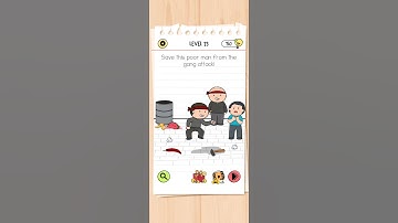 Save this poor man from the gang attack! brain test all star IQ LEVEL 23 answer