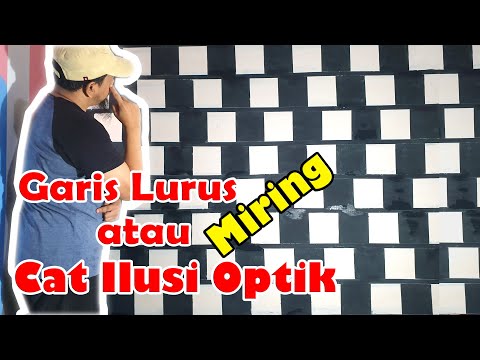 Cara Cat Dinding Rumah Pola Garis Minimalis | Ilusi Optik | The Cafe Lurus atau Miring