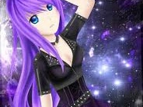 Anime girl galaxy dress