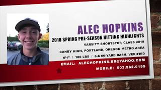 Alec Hopkins - 2018 Spring Pre-Season Hitting Highlights