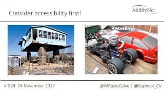 Accessibility at all stages — Rocio Calvo and Raphael Clegg-Vinell: #id24 Nov 2017