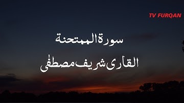 Sharif Mustafa | Surah Mumtahina سورة الممتحنة with Urdu/English translation