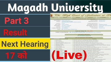 Magadh University Part 3 Result High Court Update|Mu Result