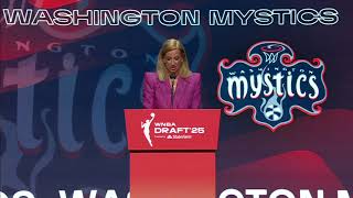 The Washington Mystics select Georgia Amoore with the No. 6 pick at the 2025 WNBA Draft