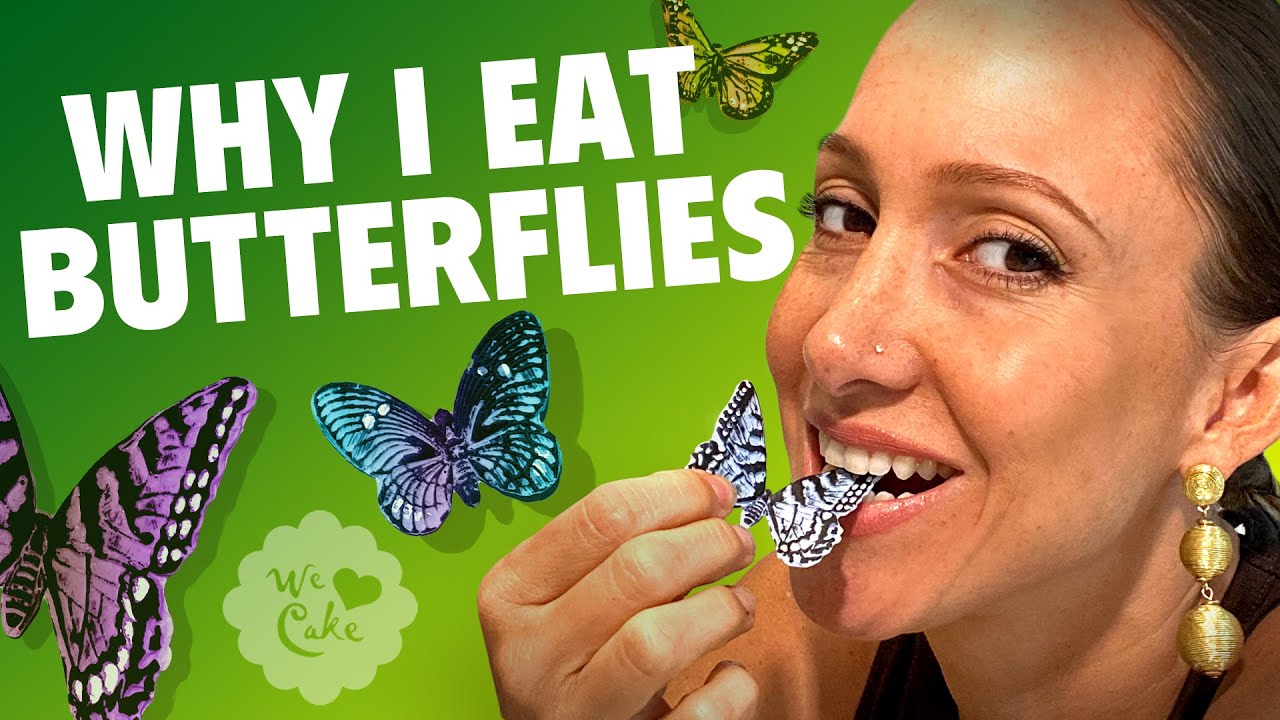 Realistic Gumpaste  Butterfly Cake Decorating Tutorial | We Heart Cake