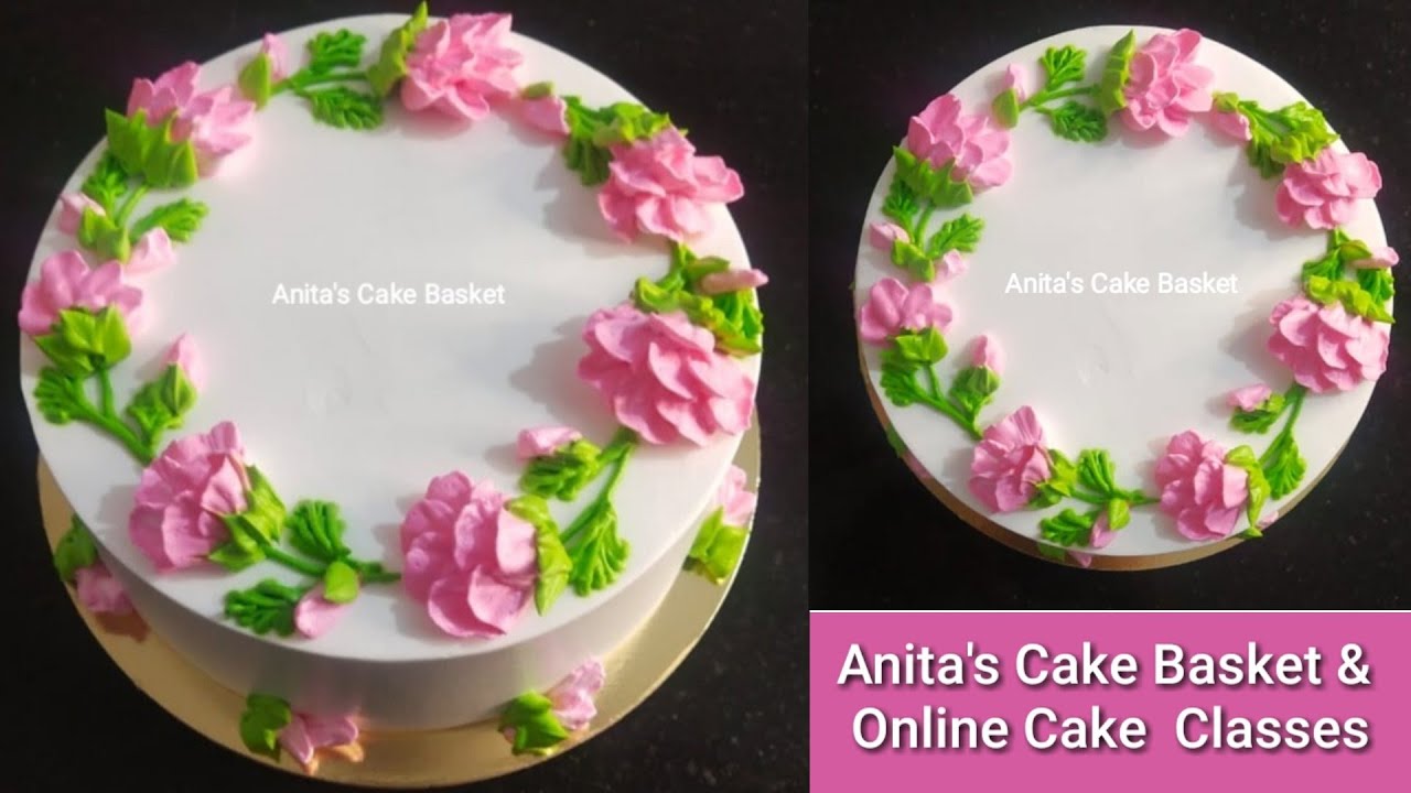 Simple cake design/Floral cake decorating ideas /New cake decoration/  Falooda cake design