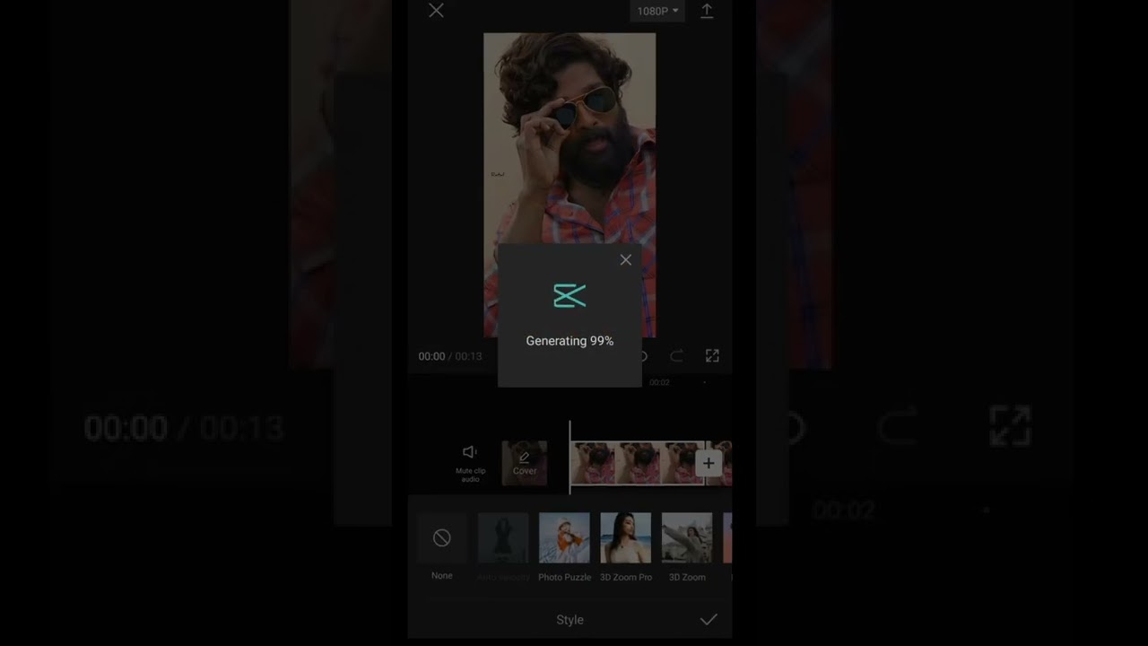 CapCut3d Zoompro party strobe Effect Reels Video Editting face of