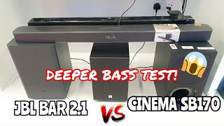 Vergelijkbaar Nieuwjaar Assimileren JBL Bar 2.1 Deep Bass vs. JBL Cinema SB170 Soundbar | Deeper Bass Sound Test💥  - YouTube