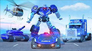 Futuristic Multiple Robot Transform Car Helicopter Tank Robot Game - Android Gameplay