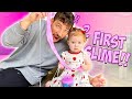 Our Baby Reacts to SLIME for the first time!