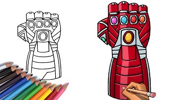 HOW TO DRAW NANO GAUNTLET || THE AVENGERS