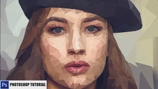 How To Make Low Poly Portrait in Photoshop CC | Polygonal portrait | Photoshop cc Tutorial