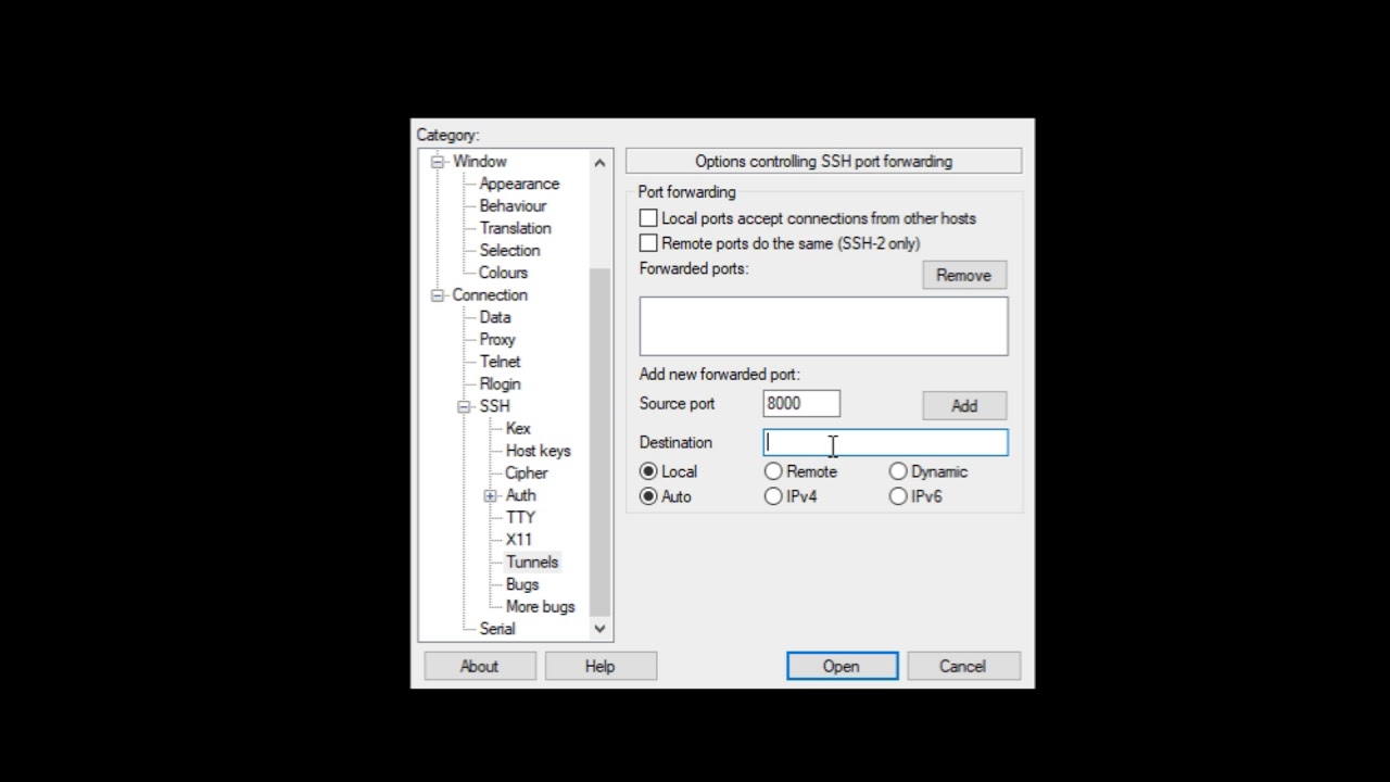 SSH Port Forwarding with Putty - YouTube