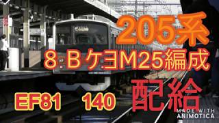 京葉線・配給205系8BケヨⅯ25編成＋EＦ81　140