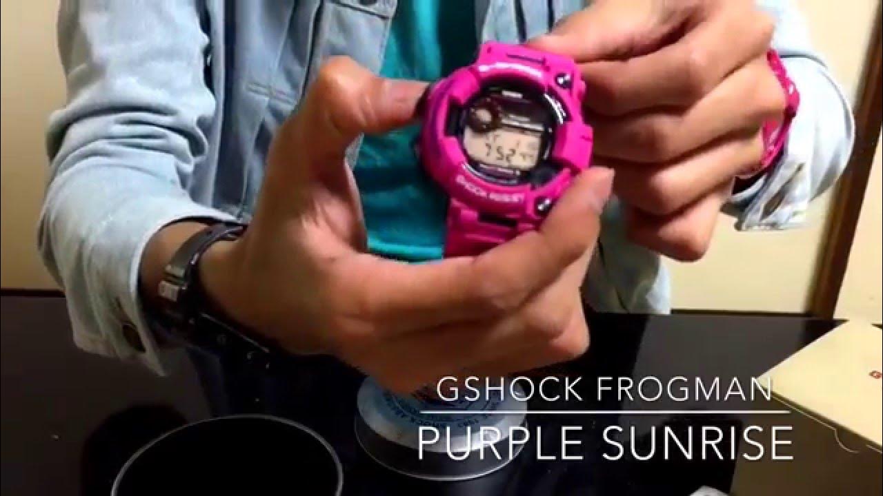 g shock frogman sunrise purple