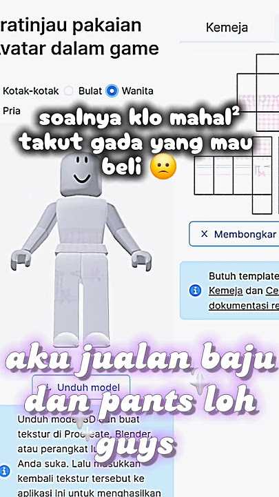 nnti klo udah ada di marketplace, aku kabarin yaa 😄 jangan lupa beli🎀 #roblox #game #bissmillahrame