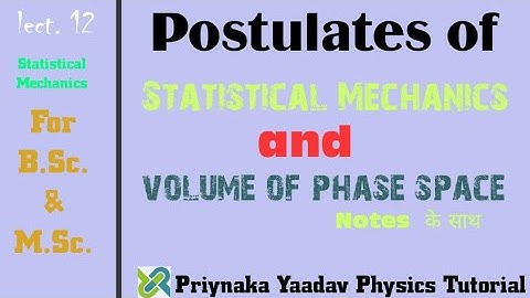 postulates of statistical mechanics and volume of phase space