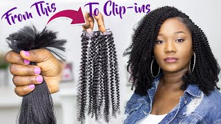 SHE CHANGED THE GAME AGAIN!!! DIY $2.80 kinky curly CLIPINS with Straight Kanekalon hair!!!