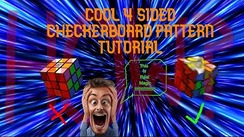 How to make the 4 sided checkerboard pattern on 3x3 EASY TUTORIAL