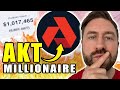 How many akash network akt to be a millionaire with price prediction