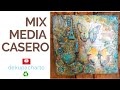 mix media casero +decoupage, relieve, patinas, gesso,accesorios vintage