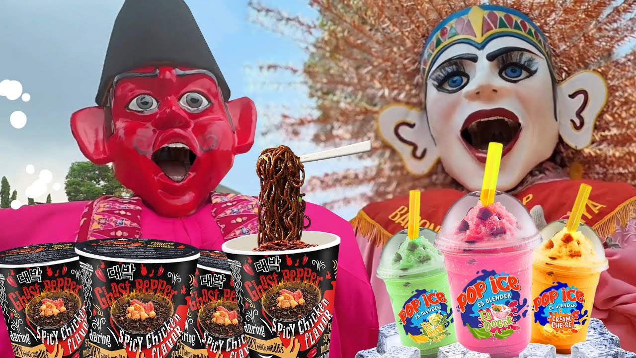 Ondel Ondel Pulang ngaji laper langsung makan Mie korea malah Kepedesan | ONDEL ONDEL BETAWI