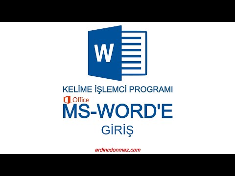 Video: Kelime işlemci olarak MS Word nasıl kullanılır?