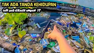 SPOT INDAH DAN MEWAH PENUH SAMPAH SAYA COBA  BERI UMPAN, TERNYATA⁉️ || mancing ikan nila