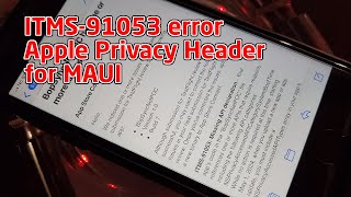 Apple Privacy header for MAUI apps - fix App Store error ITMS-91053