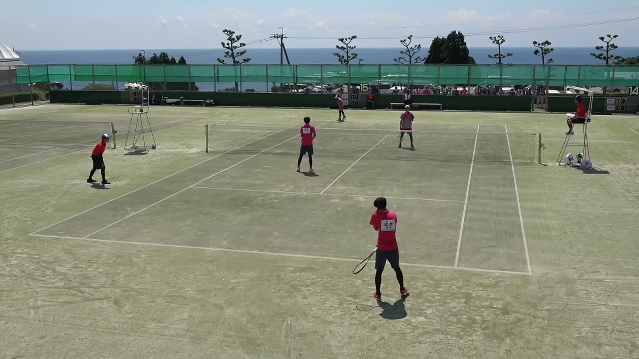 2021年IHソフトテニス 男子個人5回戦 髙田淳貴・飯干開生 早稲田実(東京) vs 松井誠・新部日向翔北越(新潟)