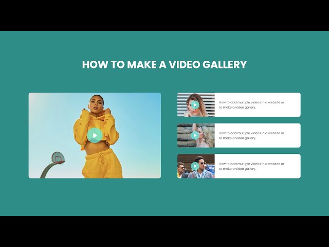 How To Make Video Gallery In HTML And CSS Website Step By Step Tutorial class=