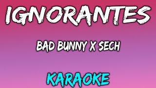 Ignorantes (karaoke/Instrumental) - Bad Bunny x Sech