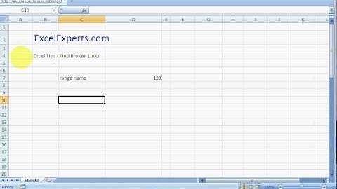 ExcelExperts.com - Excel Tips - Find Broken Links