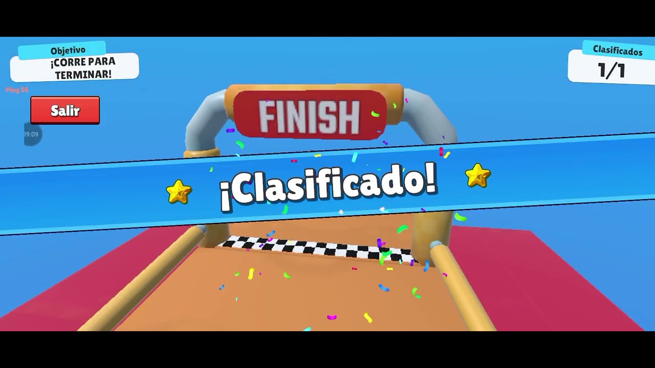 Jugando stumble guys y con salvadas de block dash