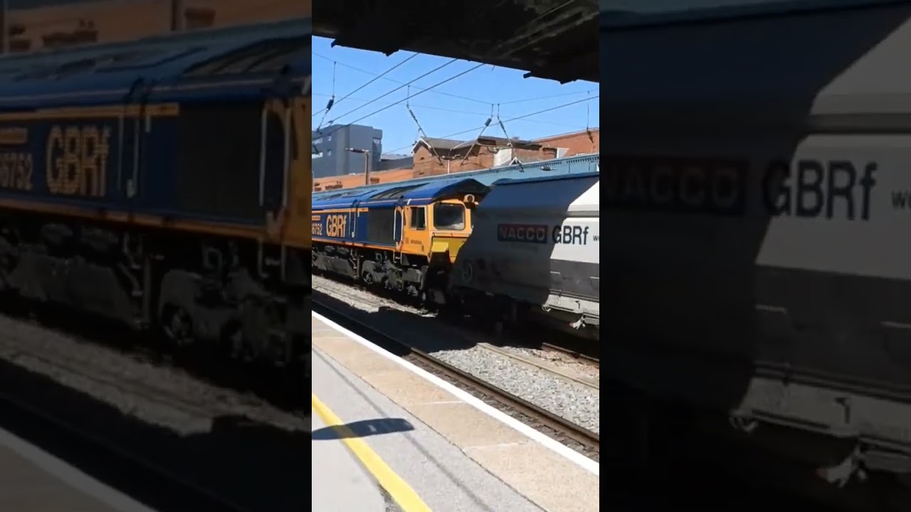 GBRf 66752 {BLASTS} Through Doncaster on The Nacco Train - July 7th 2022
