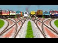 Eight Colorful Trains Crossing By Diamond Railroad Tracks Train Wala Video Indian Railways Games Eight Colorful Trains Crossing By Diamond Railroad Tracks Train Wala Video Indian Railways Games