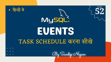Event in MySQL | What is Event Type | What is On Completion Preserve #52