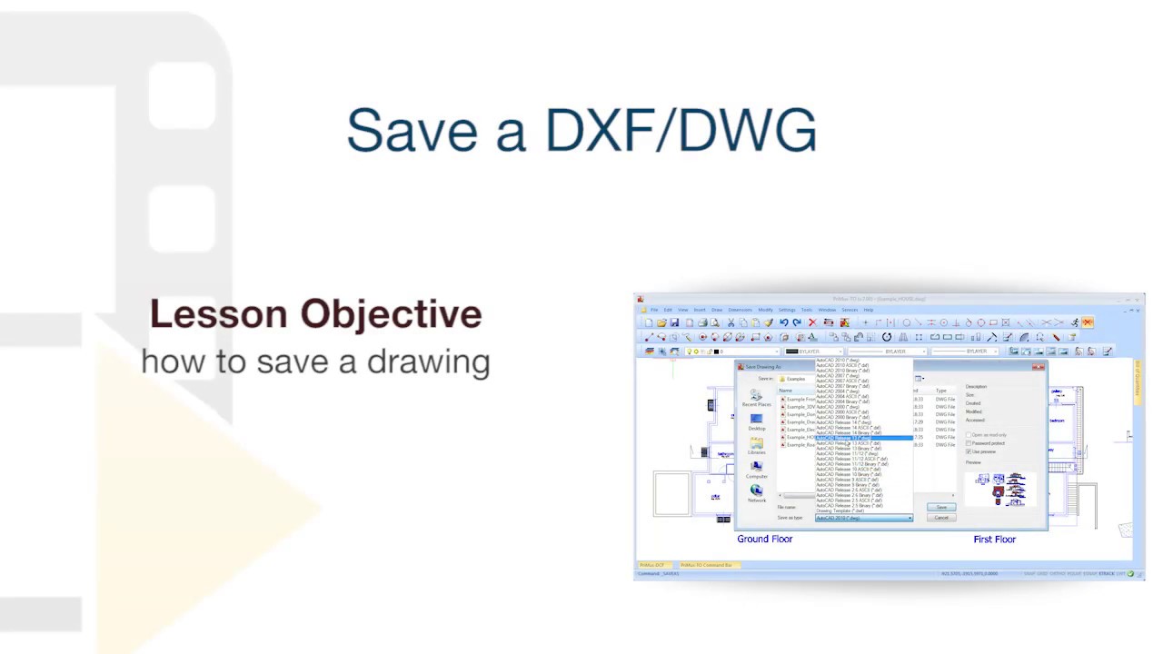 PriMus TAKEOFF Tutorial - Saving a DWG/DXF - ACCA software - YouTube